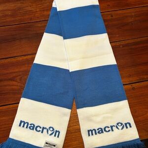 Blue & white acrylic scarf with fringe ends. New without tags... never worn.